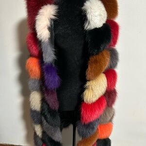 Colorful Real Fox Fur Women's Vest